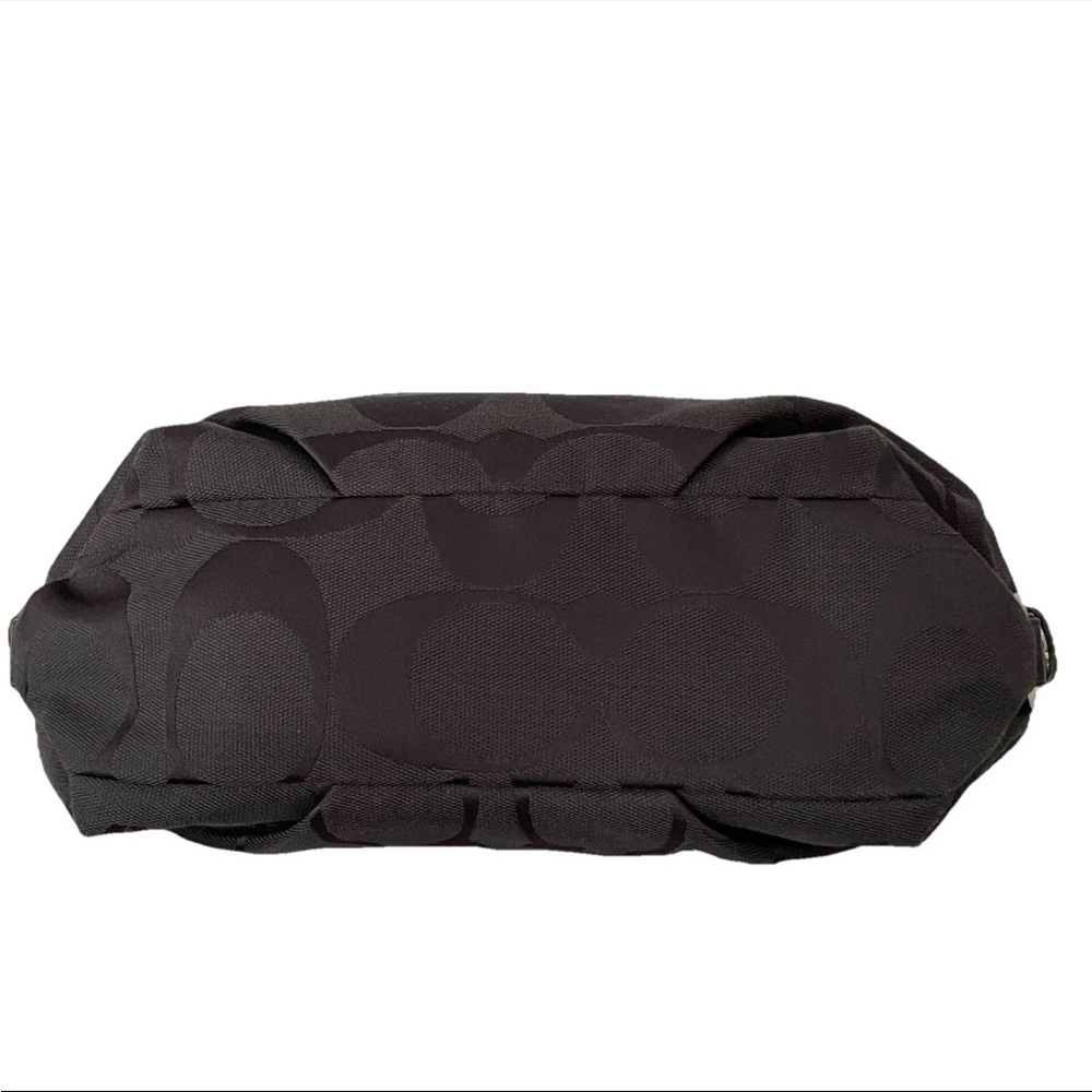 VTG Y2K COACH Signature Jacquard East West Shoulder Bag Purse Monochrome Black - Picture 9 of 14